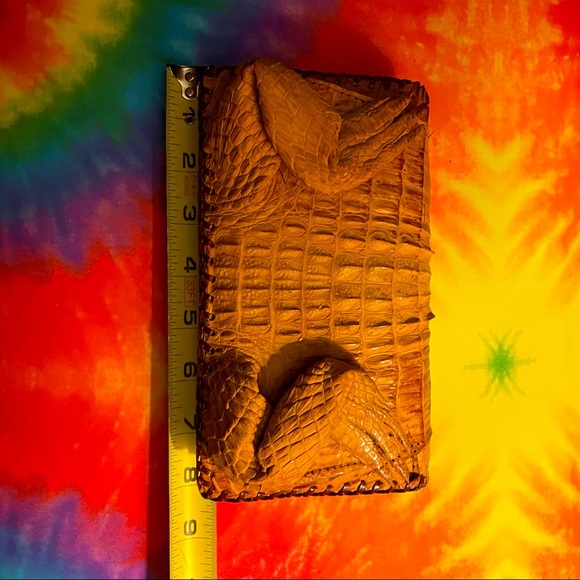 š Rare Genuine 1950s Cuban Handmade Alligator Clutch š - Picture 6 of 7